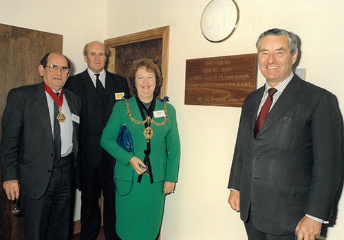 1990 - Opening of Somerfield House, with the Maidstone Mayor and Lord Lieutenant