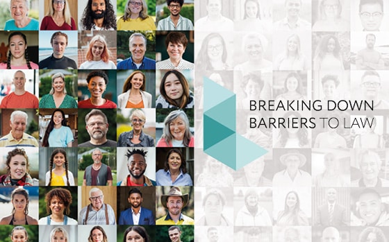 A diverse range of people's headshots