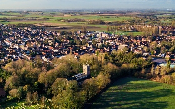 English Village from a birds eye view