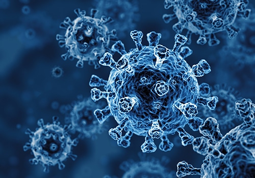 Close up of coronavirus