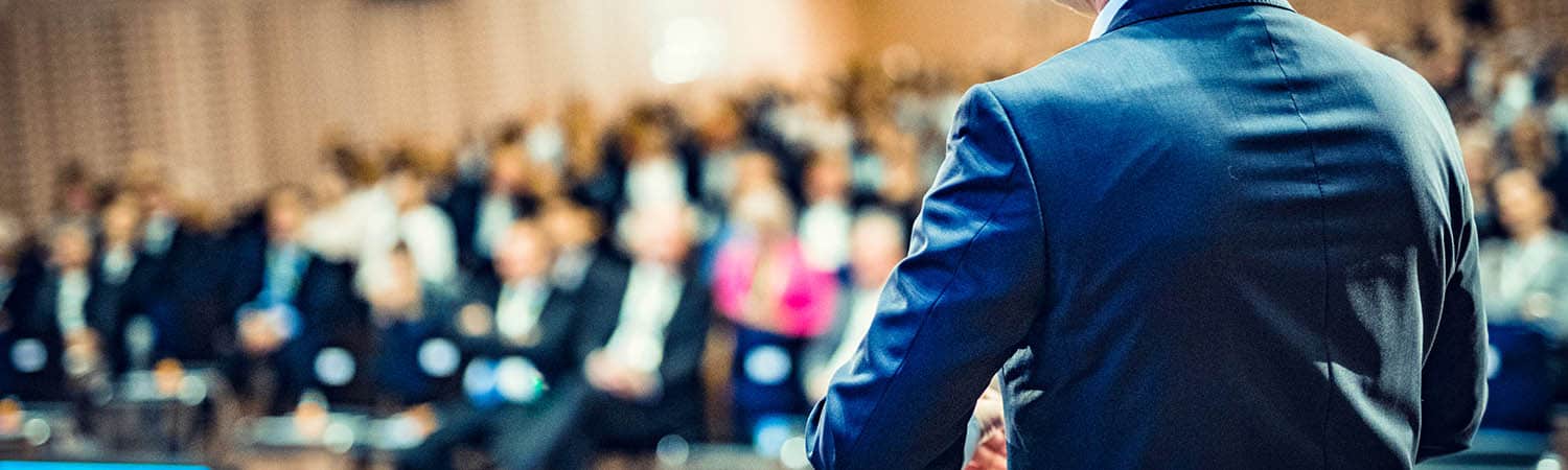 Speaking at an event