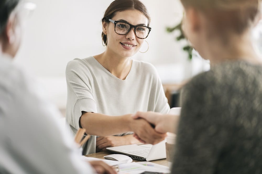 Business people shaking hands