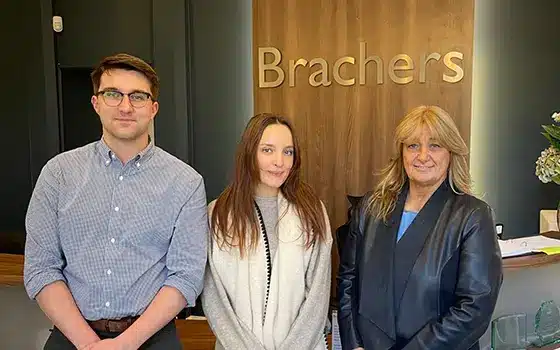 Dominic Godfrey, Brachers, Abby, Wishing Hearts and Tricia Bath from Brachers standing at Brachers reception